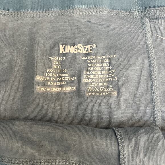 KingSize Big Plus‎ Size Mens Cotton Boxer Briefs Maroon Blue Solid 2 pairs NEW - Picture 5 of 6